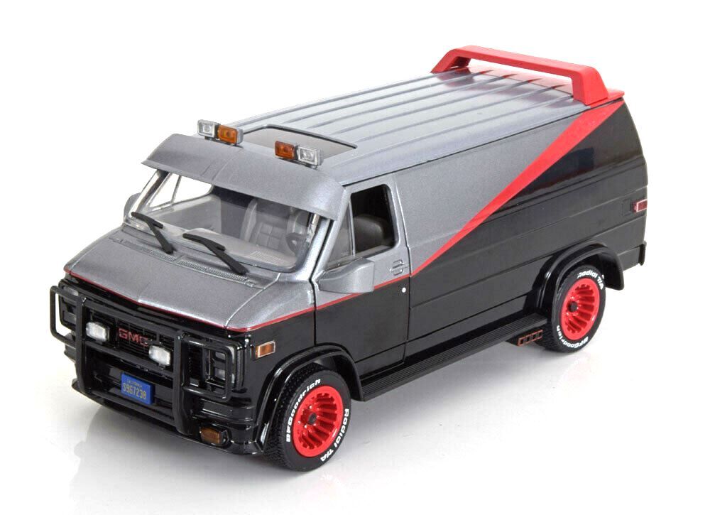 GMC Vandura *A Team* 1983 grey/black 1:24 Greenlight