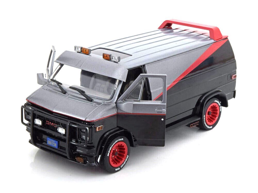 GMC Vandura *A Team* 1983 grey/black 1:24 Greenlight