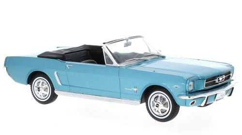 Ford Mustang Convertible 1965 light turquoise metallic 1:24 WhiteBox