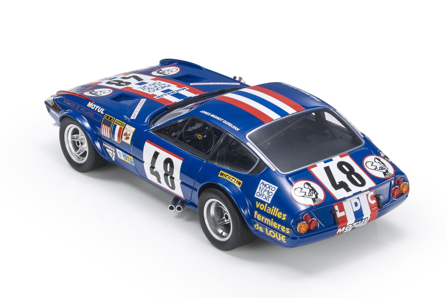 Ferrari 356 GTB/4 Daytona 4.4l V12 #48 M.Mignot/ P.Gurdjian/H.Jones 13th 24h Le Mans 1975 1:18 Top Marques Collectibles