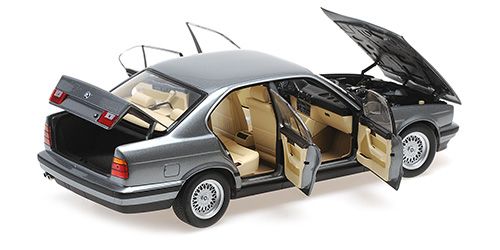 BMW 535i E34 1988 grey metallic 1:18 Minichamps 