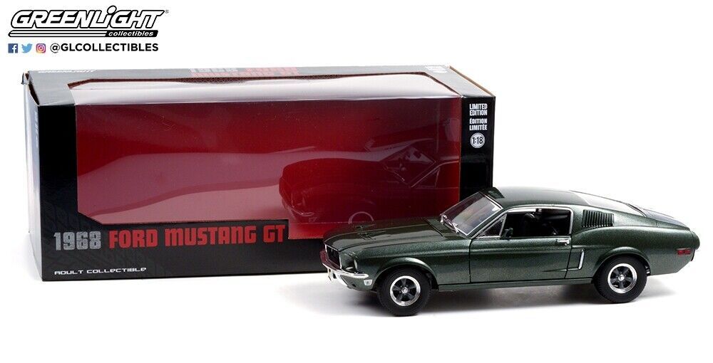 Ford Mustang GT Fastback 1968 highland green 1:18 Greenlight