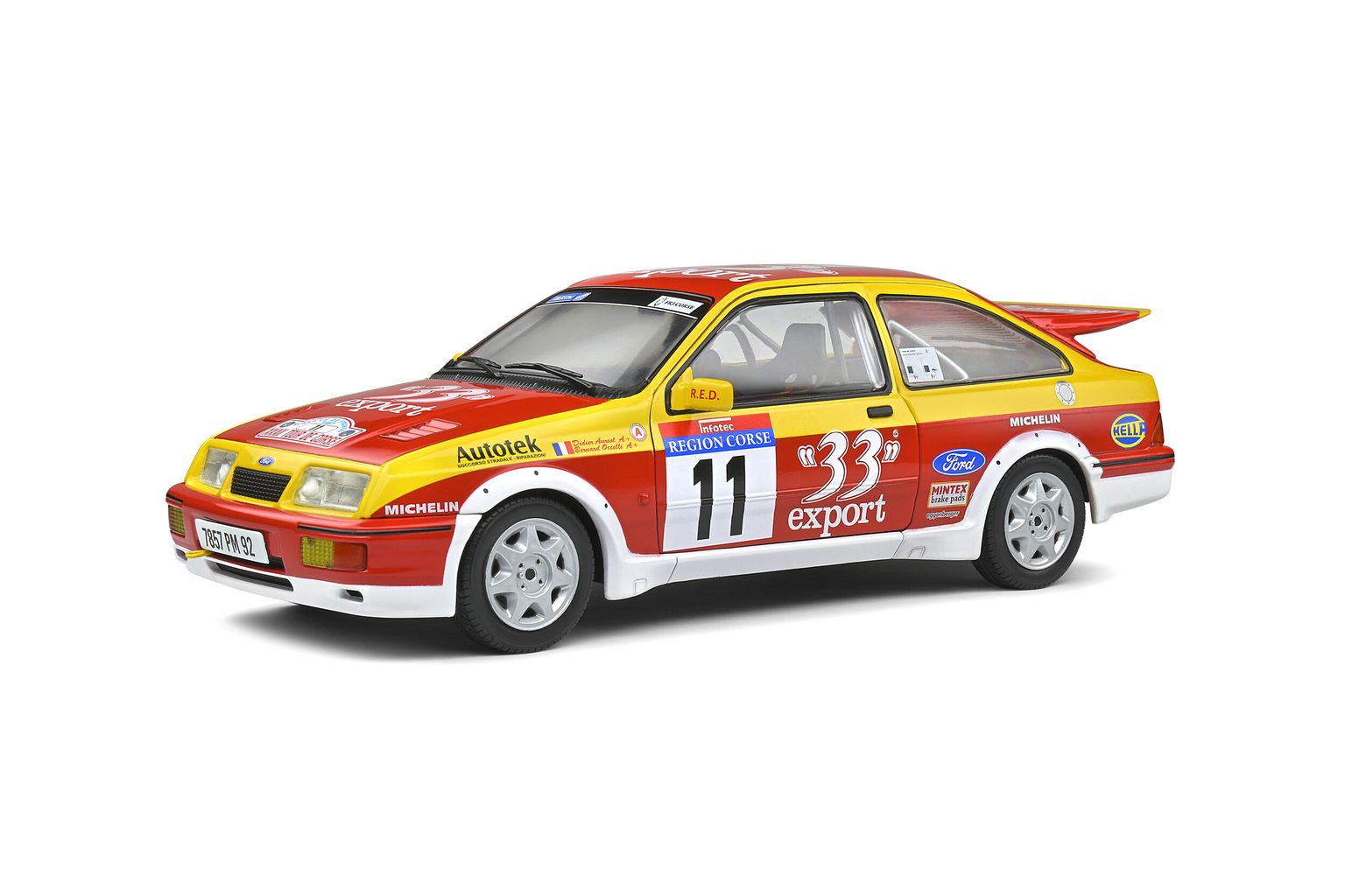 Ford Sierra Cosworth #11 Auriol/Occelli Tour de Corse 1987 1:18 Solido