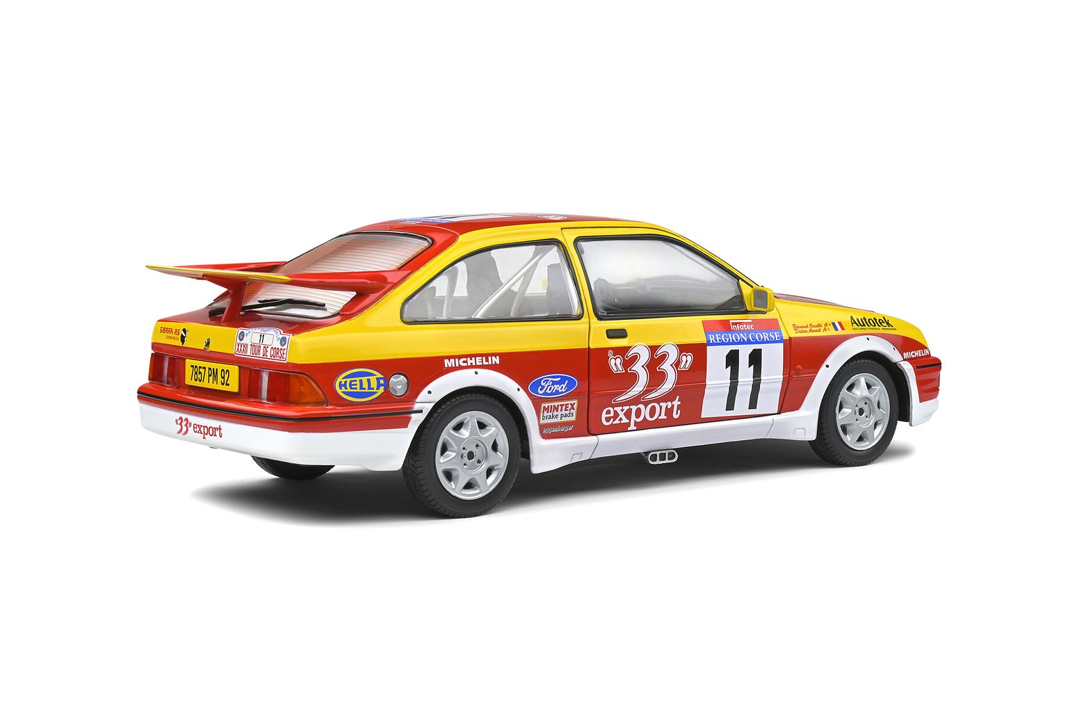 Ford Sierra Cosworth #11 Auriol/Occelli Tour de Corse 1987 1:18 Solido