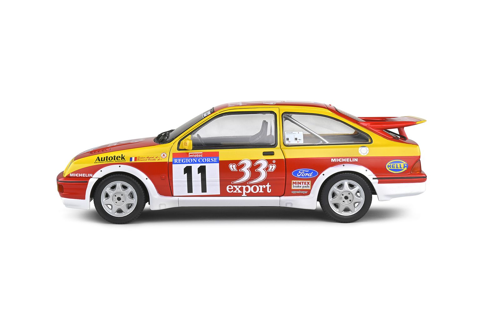 Ford Sierra Cosworth #11 Auriol/Occelli Tour de Corse 1987 1:18 Solido