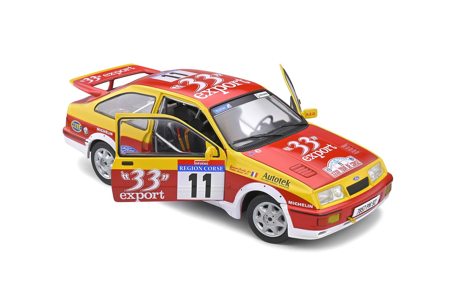 Ford Sierra Cosworth #11 Auriol/Occelli Tour de Corse 1987 1:18 Solido