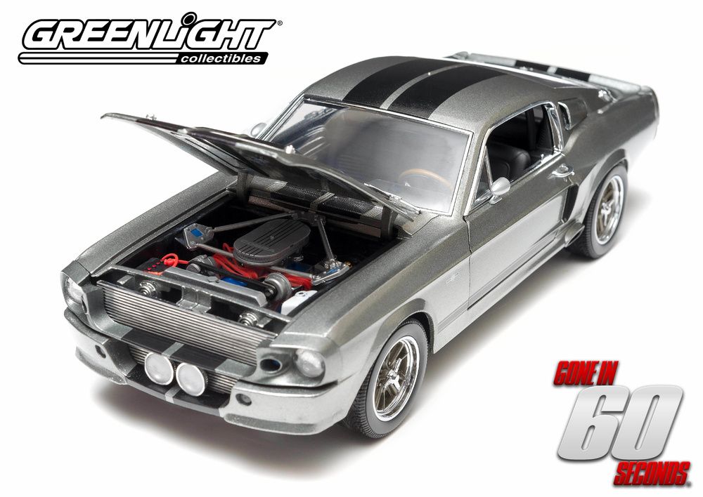 Ford Mustang "Eleanor" Gone in 60 seconds (2000) 1967 grey 1:18 Greenlight