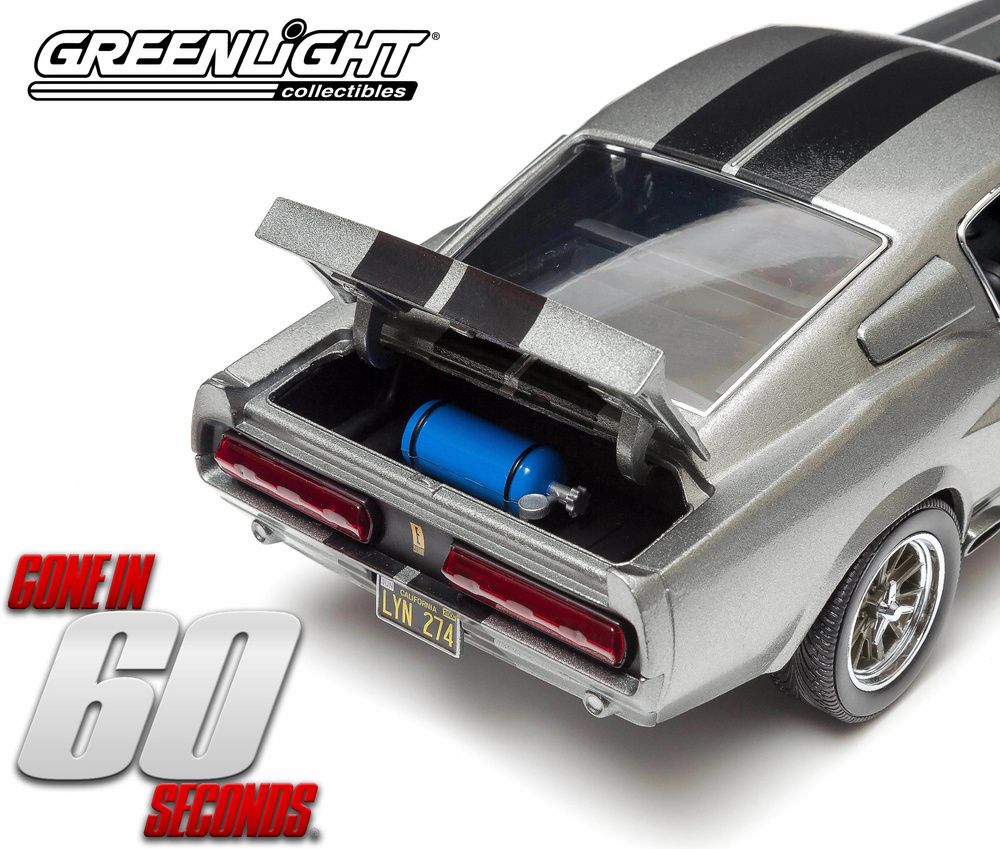 Ford Mustang "Eleanor" Gone in 60 seconds (2000) 1967 grey 1:18 Greenlight