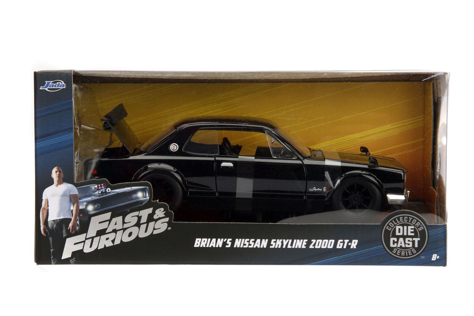Nissan Skyline 2000 GTR Brian's Movie Fast & Furious 1971 black 1:24 Jada Toys