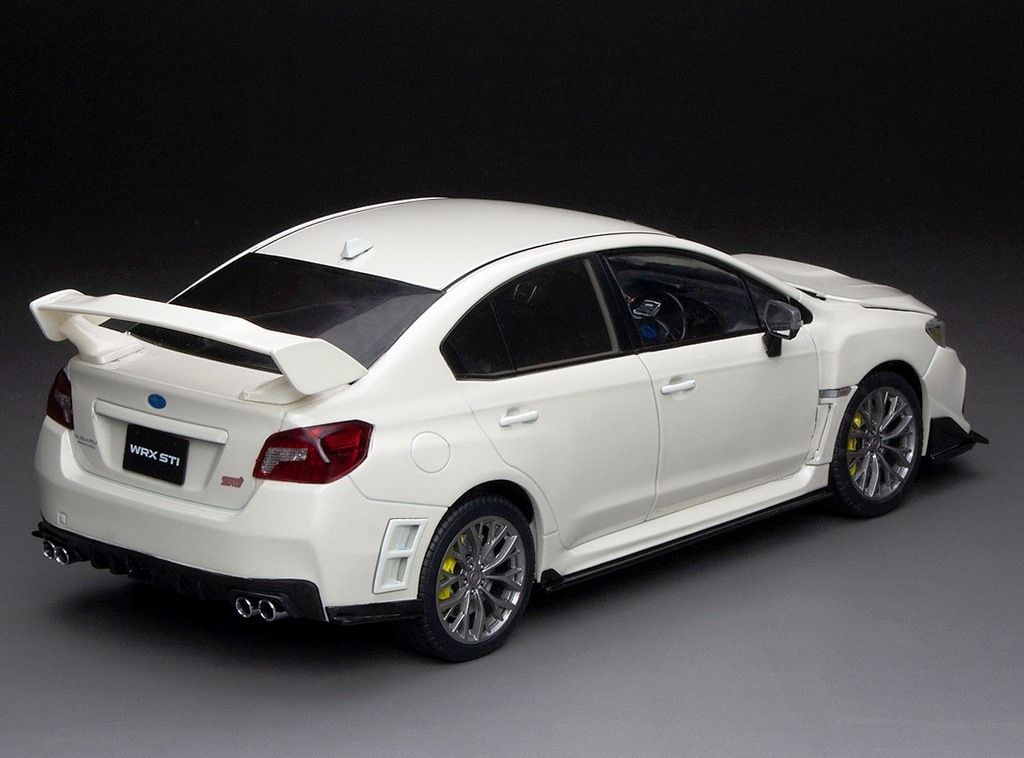 Subaru WRX STI 2018 white 1:18 Sun Star