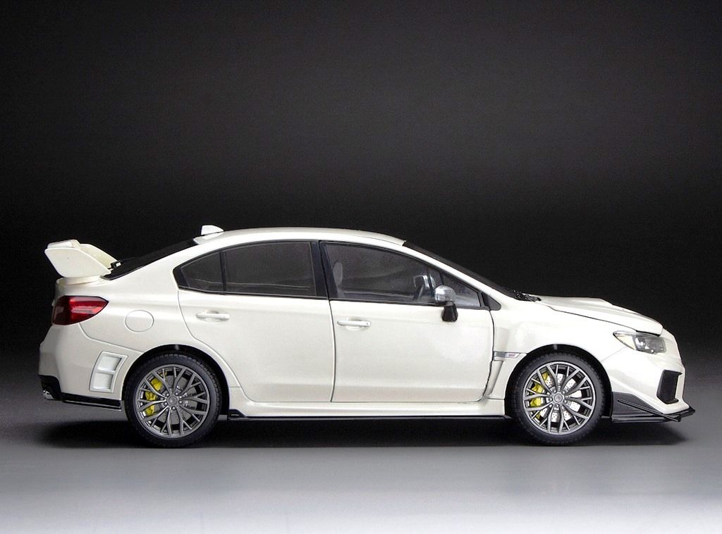 Subaru WRX STI 2018 white 1:18 Sun Star