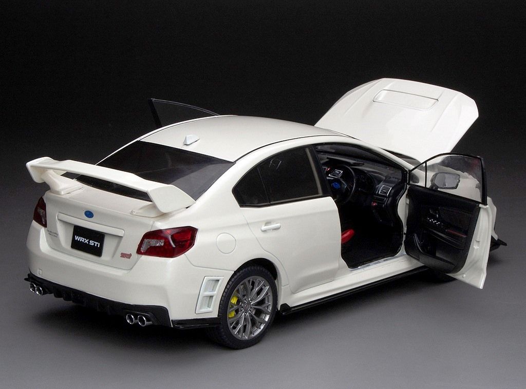Subaru WRX STI 2018 white 1:18 Sun Star