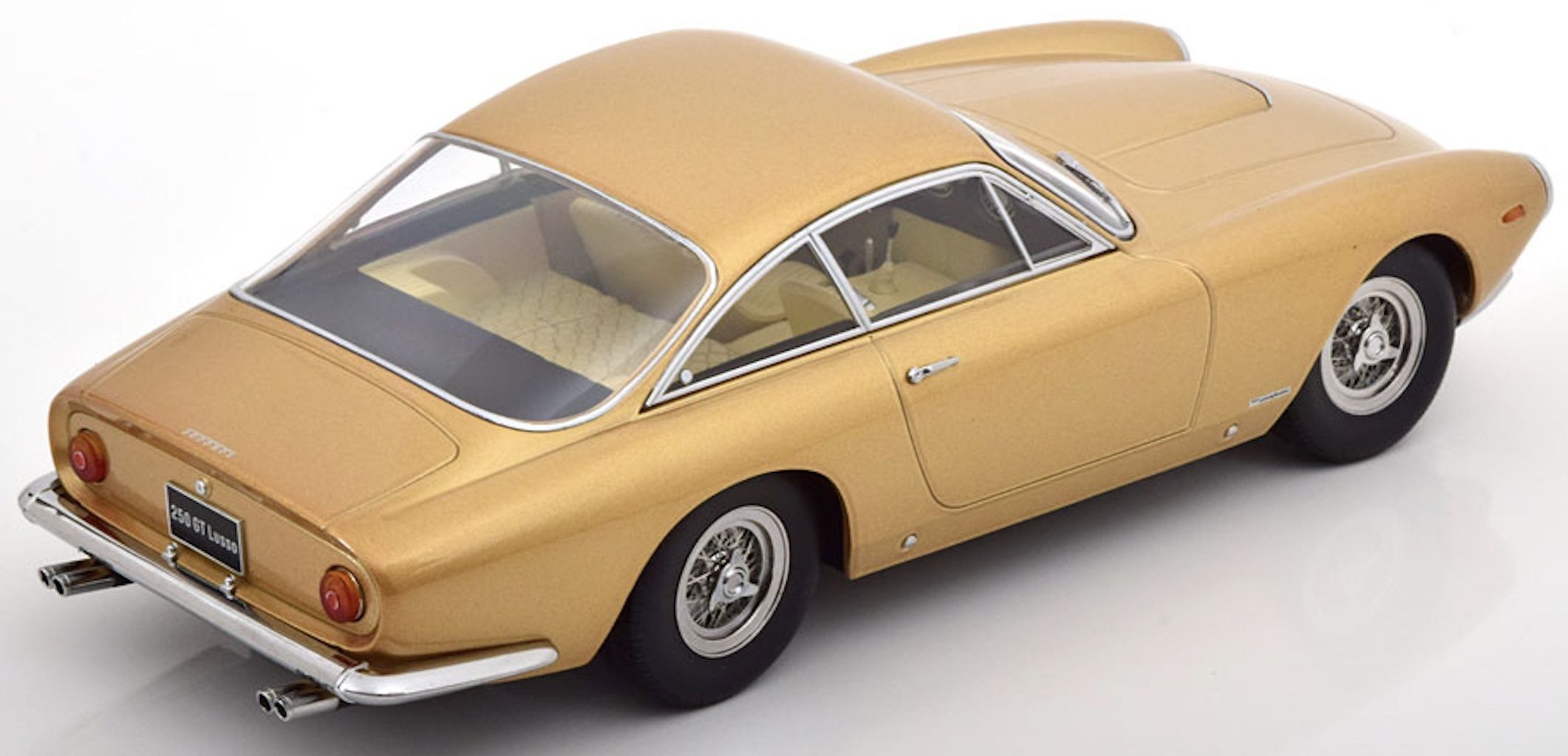 Ferrari 250 GT Lusso 1962 gold metallic 1:18 KK Scale