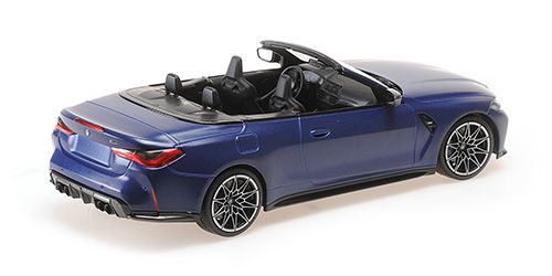 BMW M4 Cabriolet 2020 matt blue metallic 1:18 Minichamps