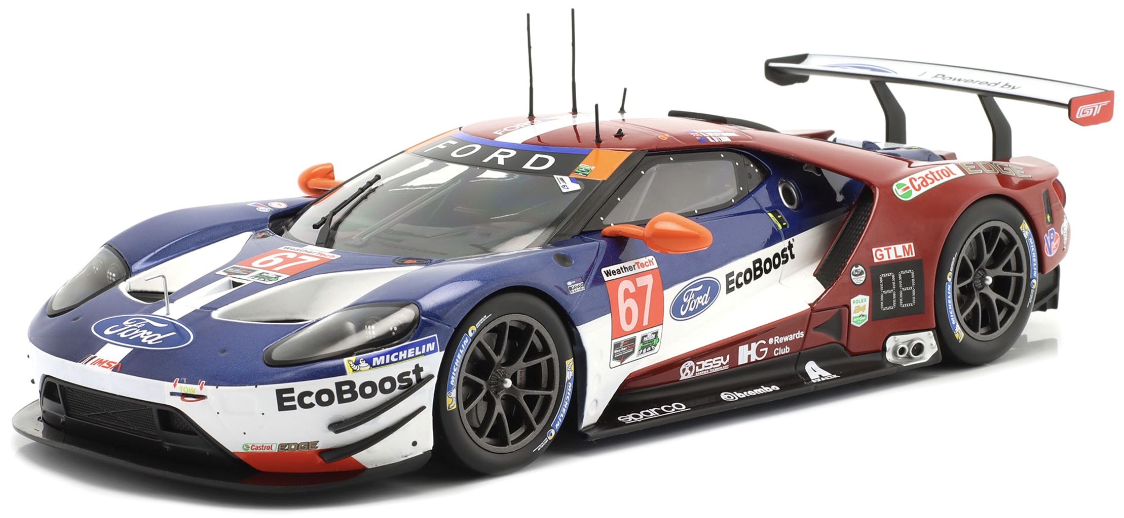Ford GT #67 Briscoe/Dixon/Westbrook Class Winner 24H Daytona 2018 1:18 Ixo Models
