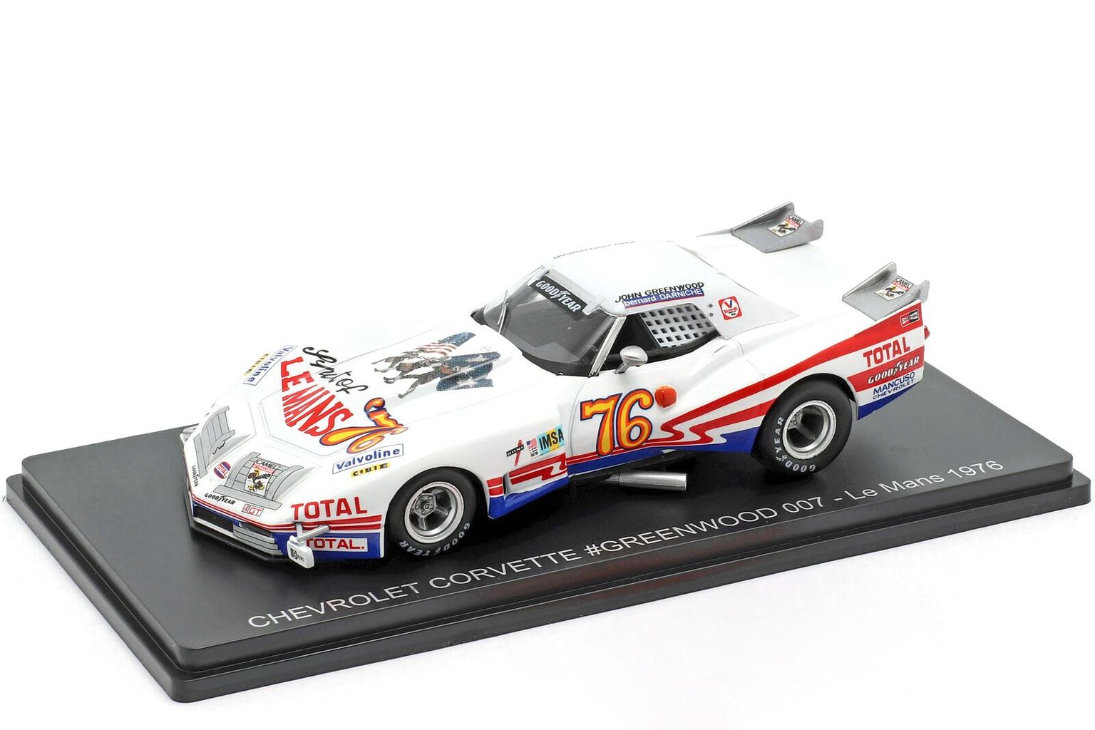 Chevrolet Corvette #76 John Greenwood/Bernard Darniche 24h Le Mans 1976 1:43 Spark