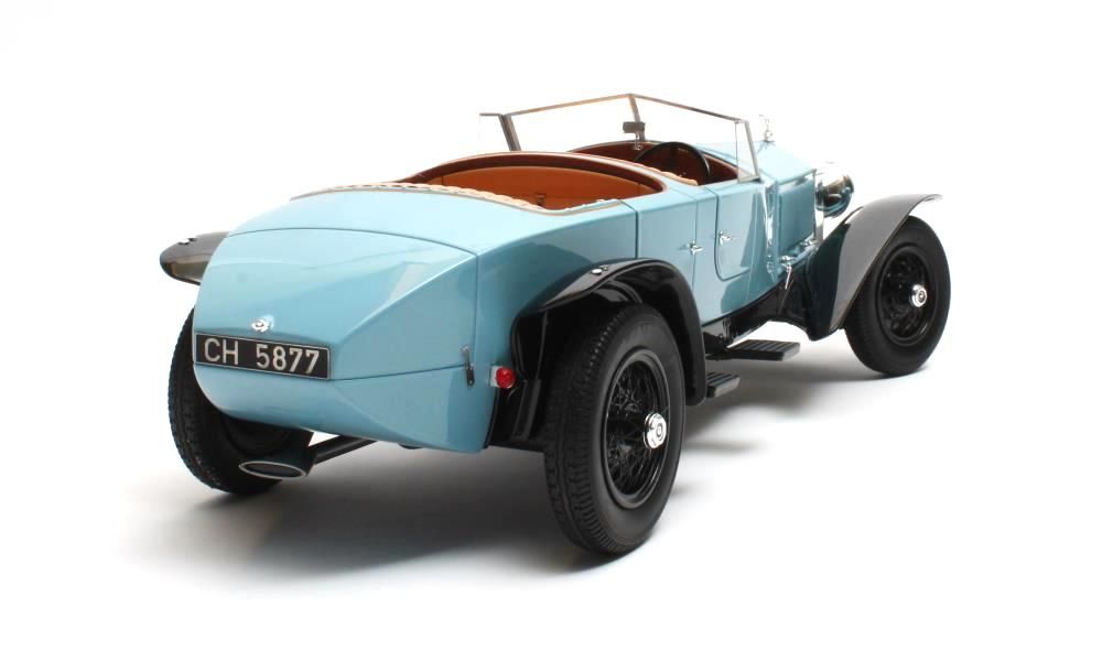 Rolls Royce Phantom Experimental Vehicle ch.10EX by Barker Cabriolet 1926 black/blue 1:18 Matrix Scale Models