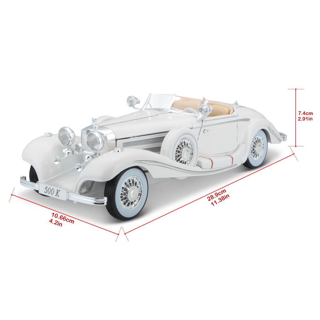 Mercedes-Benz 500K 1936 white 1:18 Maisto