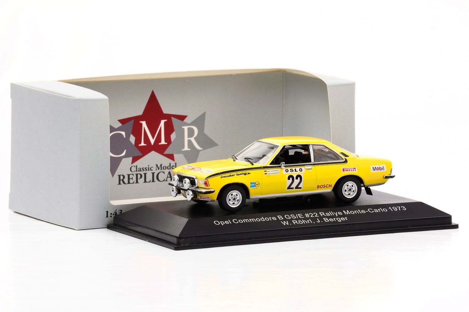Opel Commodore B GS/E #22 Röhrl/Berger Rally Monte-Carlo 1973 night version 1:43 CMR