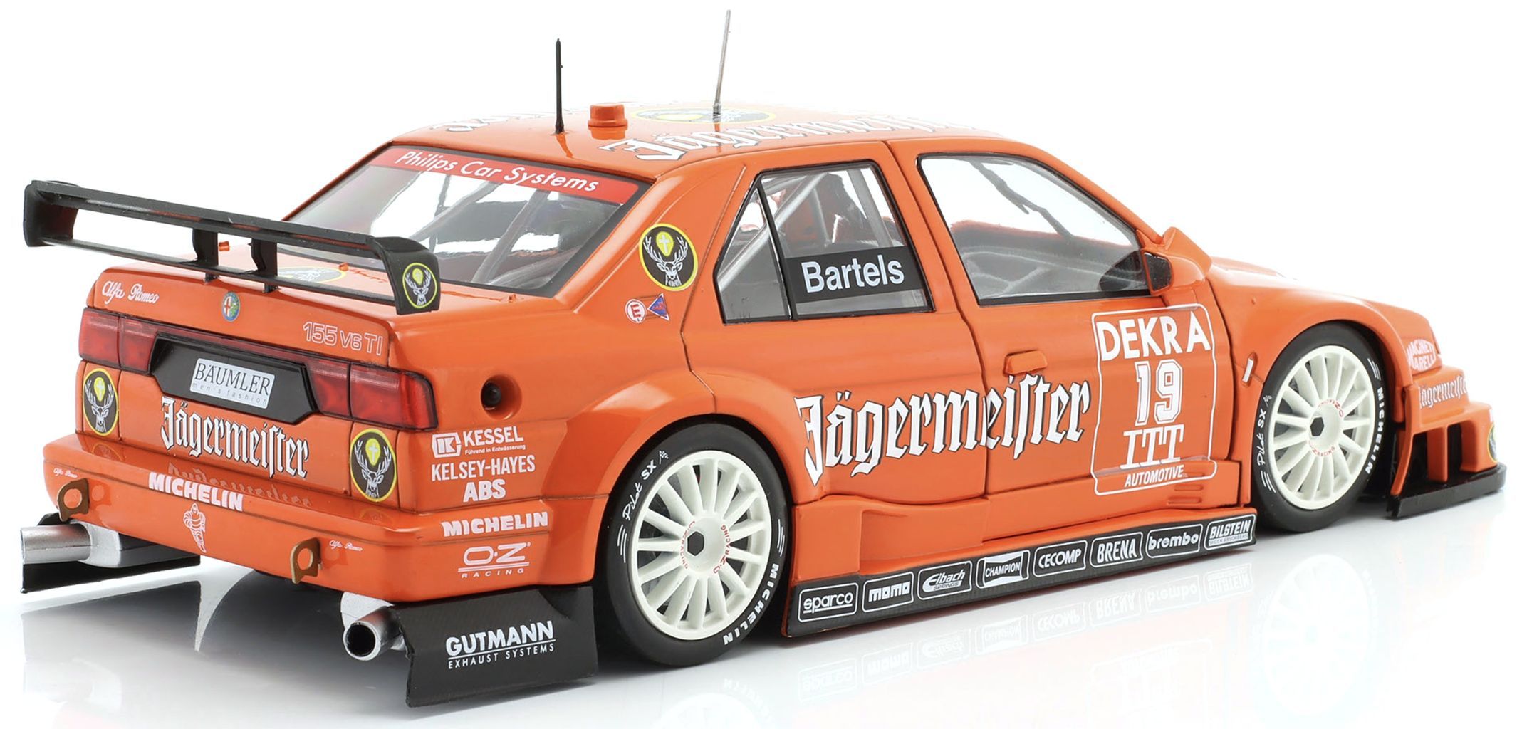Alfa Romeo 155 V6 TI Jägermeister #19 M. Bartels DTM ITC 1995 1:18 Werk83