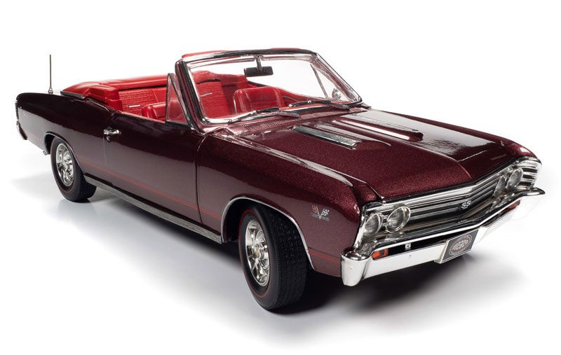 Chevy Chevelle SS 396 Convertible MCACN 1967 Madeira maroon 1:18 Auto World