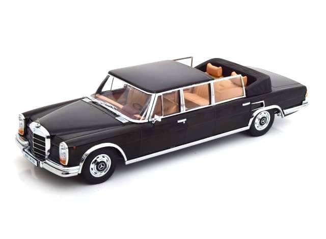 Mercedes-Benz S-Class 600 Pullman W100 Landaulet Semiconvertible 1964 black 1:18 KK Scale