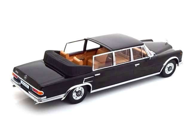 Mercedes-Benz S-Class 600 Pullman W100 Landaulet Semiconvertible 1964 black 1:18 KK Scale