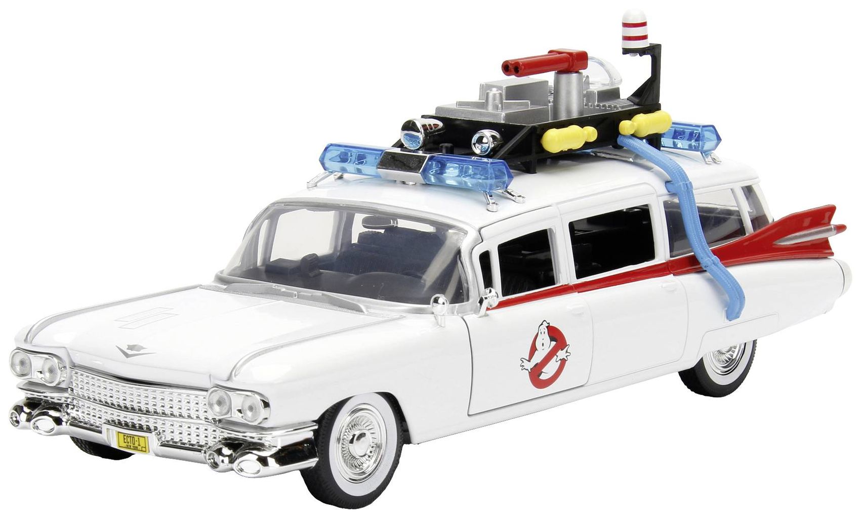 Cadillac Ecto-1 out the Movie Ghostbusters 1984 white 1:24 Jada Toys