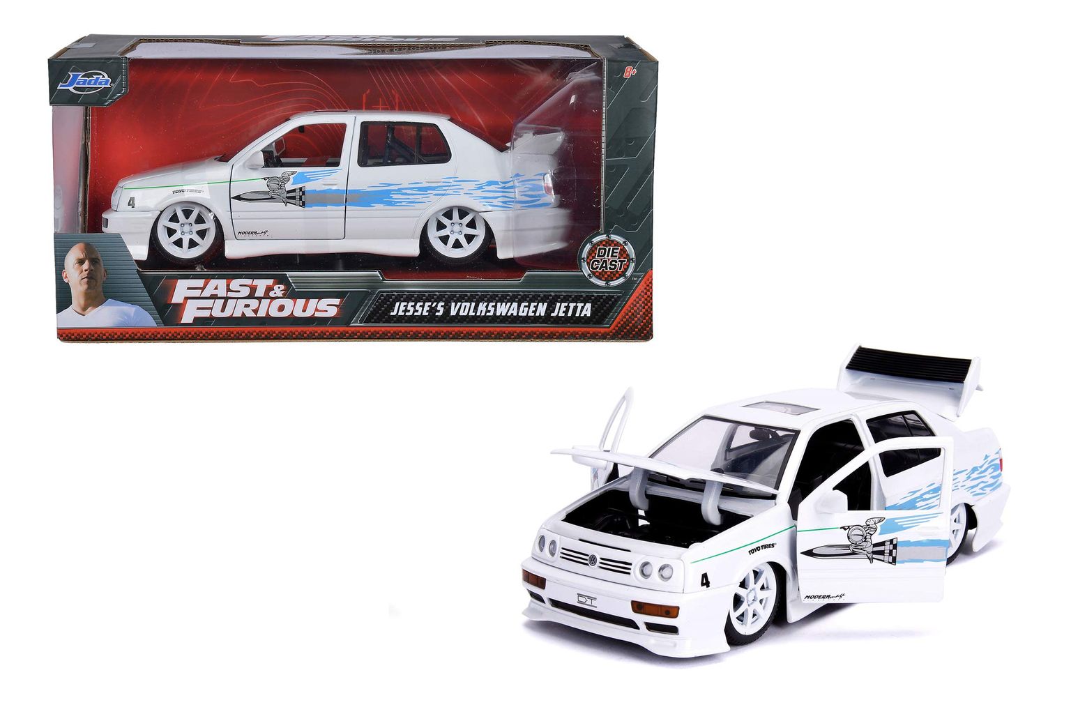 Volkswagen Jetta A3 Jesse's Fast & Furious 1995 white 1:24 Jada Toys