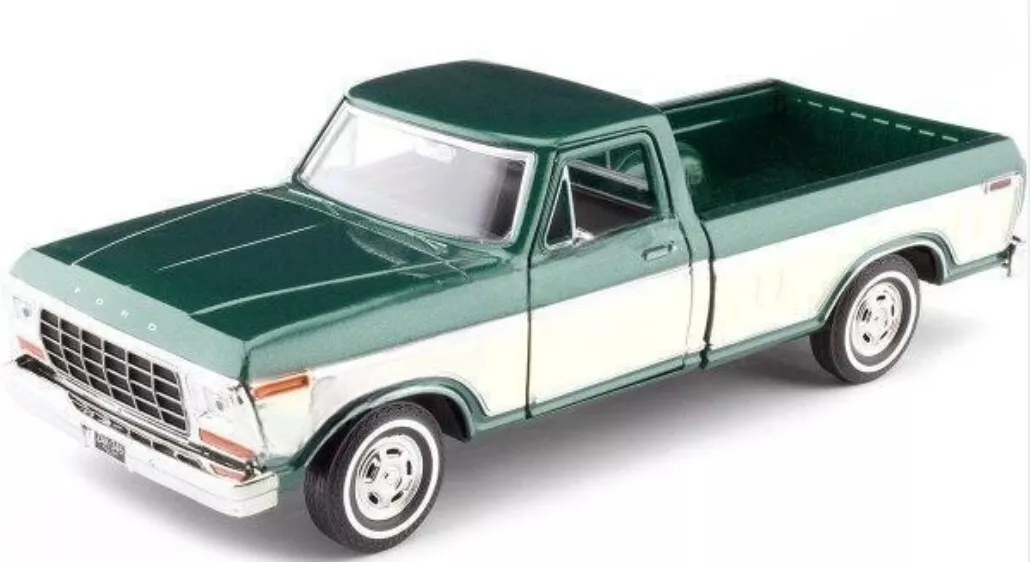 Ford F-150 pick-up custom 1979 green 1:24 Motor Max