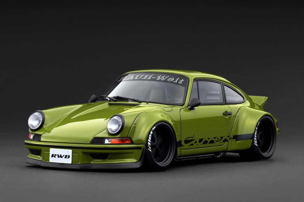 RWB930 Backdate 1/18 イグニション緑 Porsche RWB Backdate green 1:18 Ignition Model