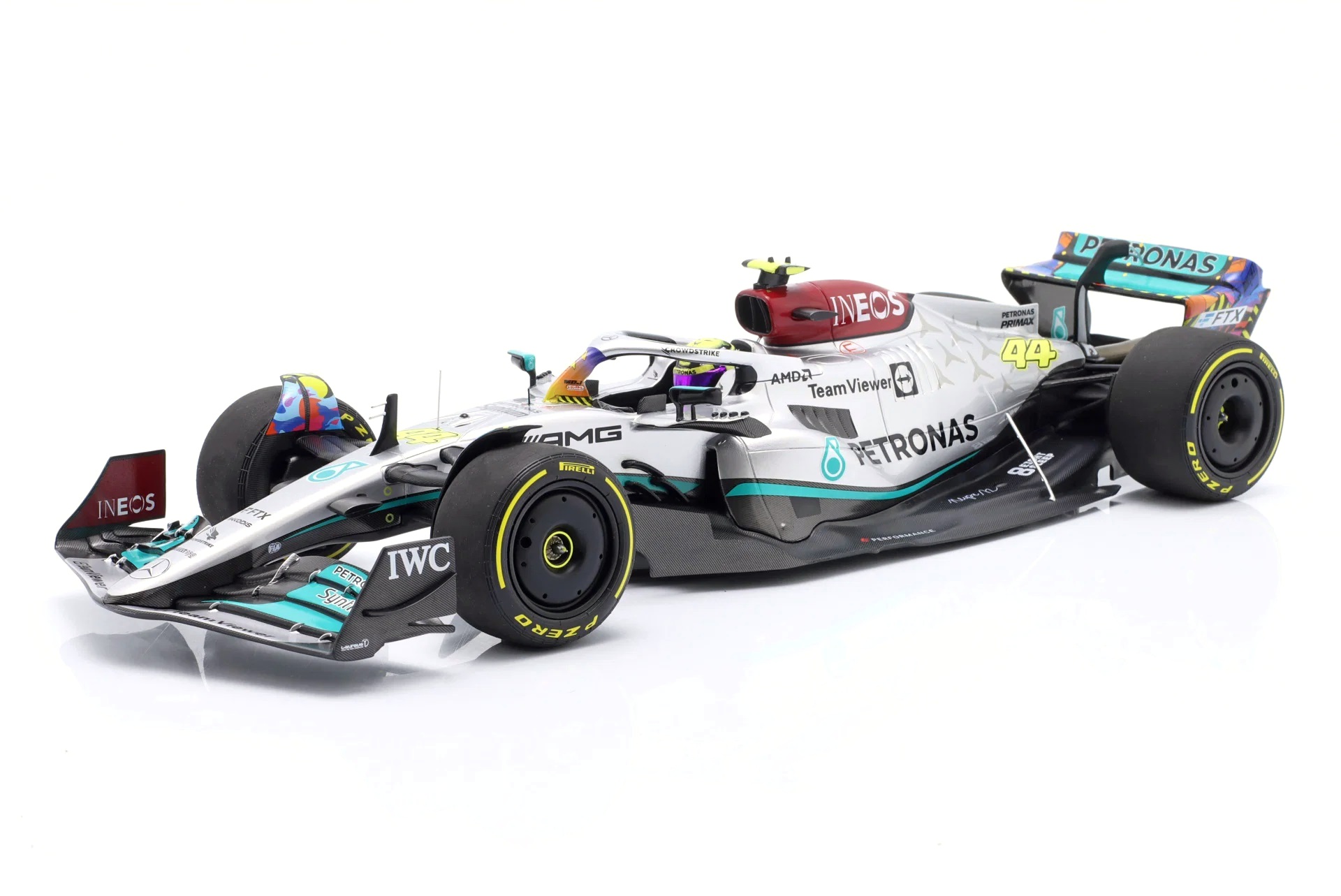 Mercedes-AMG Petronas F1 Team F1 W13 E Performance #44 L.Hamilton Miami GP 2022 1:18 Minichamps