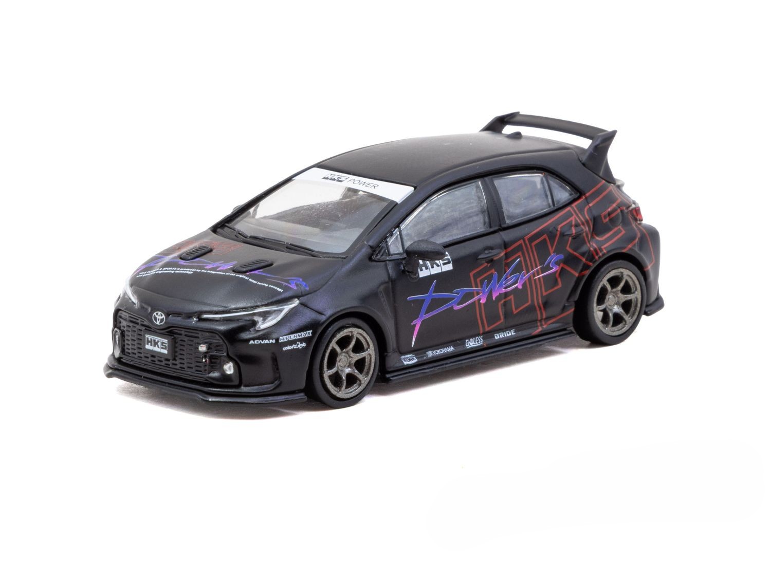 Toyota Corolla GR 2025 *HKS* chrome black 1:64 Tarmac