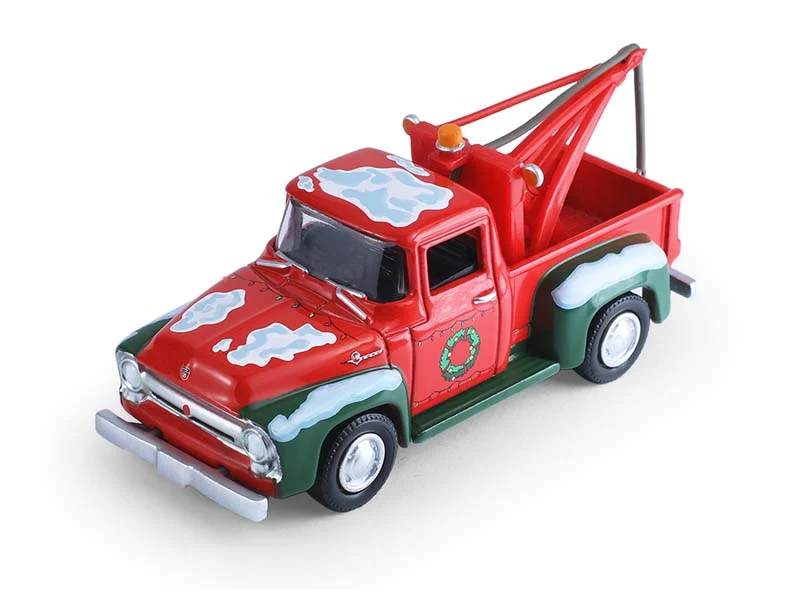 Ford F-100 Tow Truck 1956 With Mechanic Figure *Christmas 2025 Edition* 1:64 Greenlight