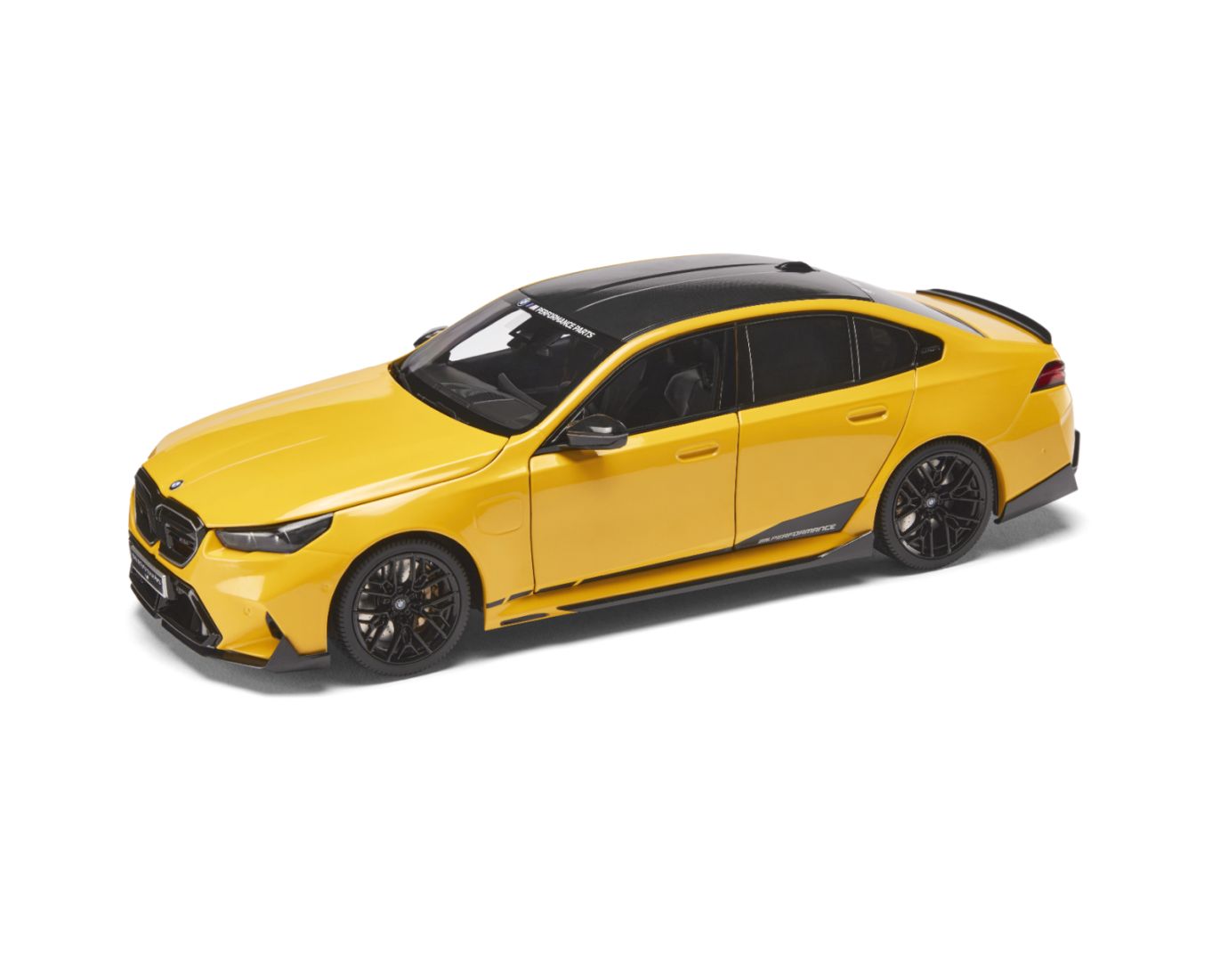 BMW M5 Sedan Performance Parts 2024 yelow 1:18 Minichamps