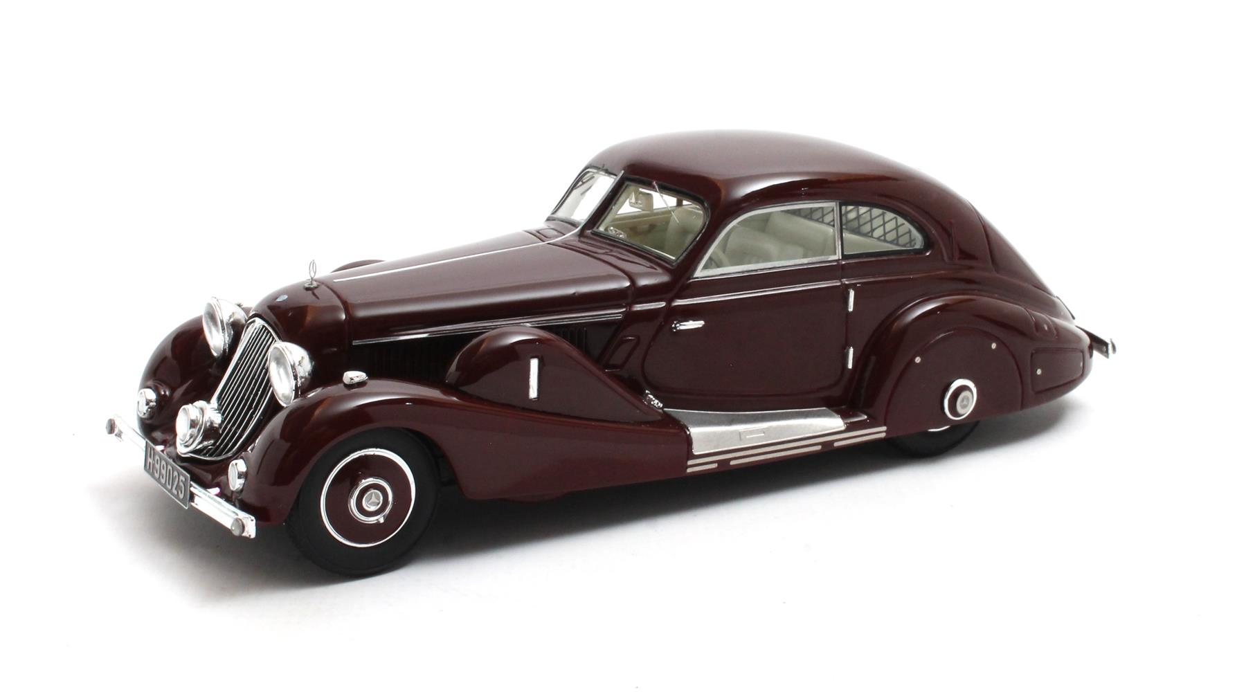 Mercedes-Benz 500K Spezial Stromlinie Wagen 1935 maroon 1:43 Matrix Scale Models