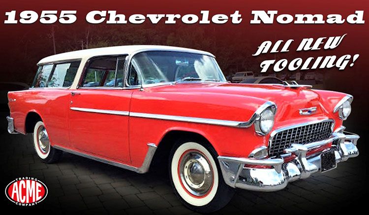 Chevrolet Bel Air Nomad 1955 red/white top 1:18 Acme Diecast
