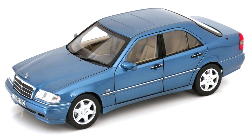 Mercedes-Benz C 200 W202 1997-2001 blue 1:18 Norev