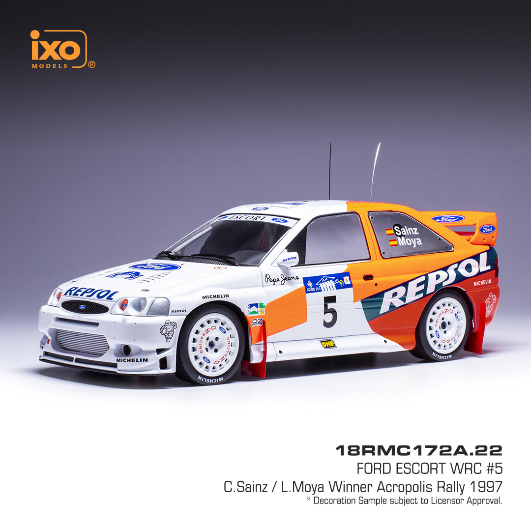Ford Escort #5 Sainz/Moya WRC Akropolis 1997 1:18 Ixo Models
