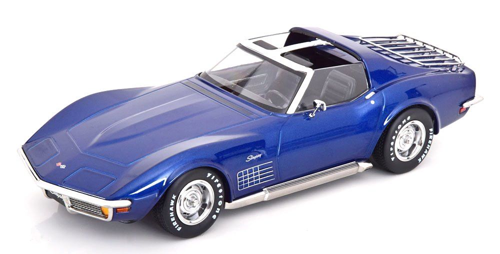 Chevrolet Corvette C3 1972 blue metallic 1:18 KK Scale