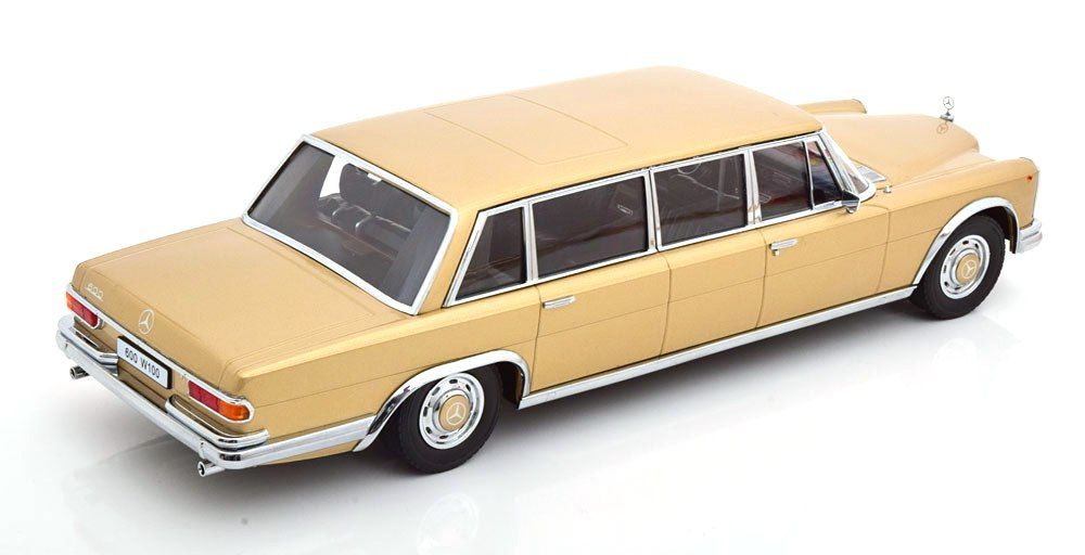 Mercedes-Benz S-Class 600 LWB Pullman W100 1964 gold metallic 1:18 KK Scale