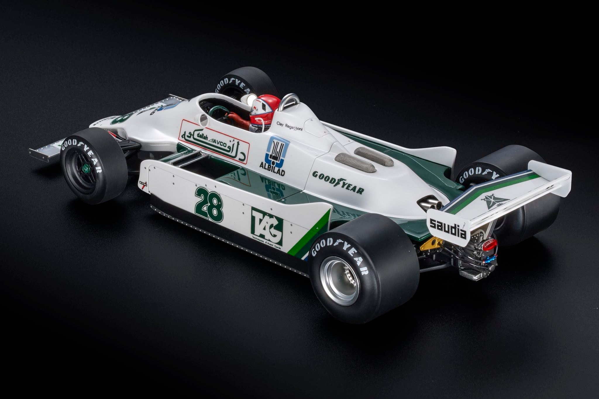 Williams F1 FW07 Ford #28 C.Regazzoni Winner British GP with Driver Figure 1:18 GP Replicas