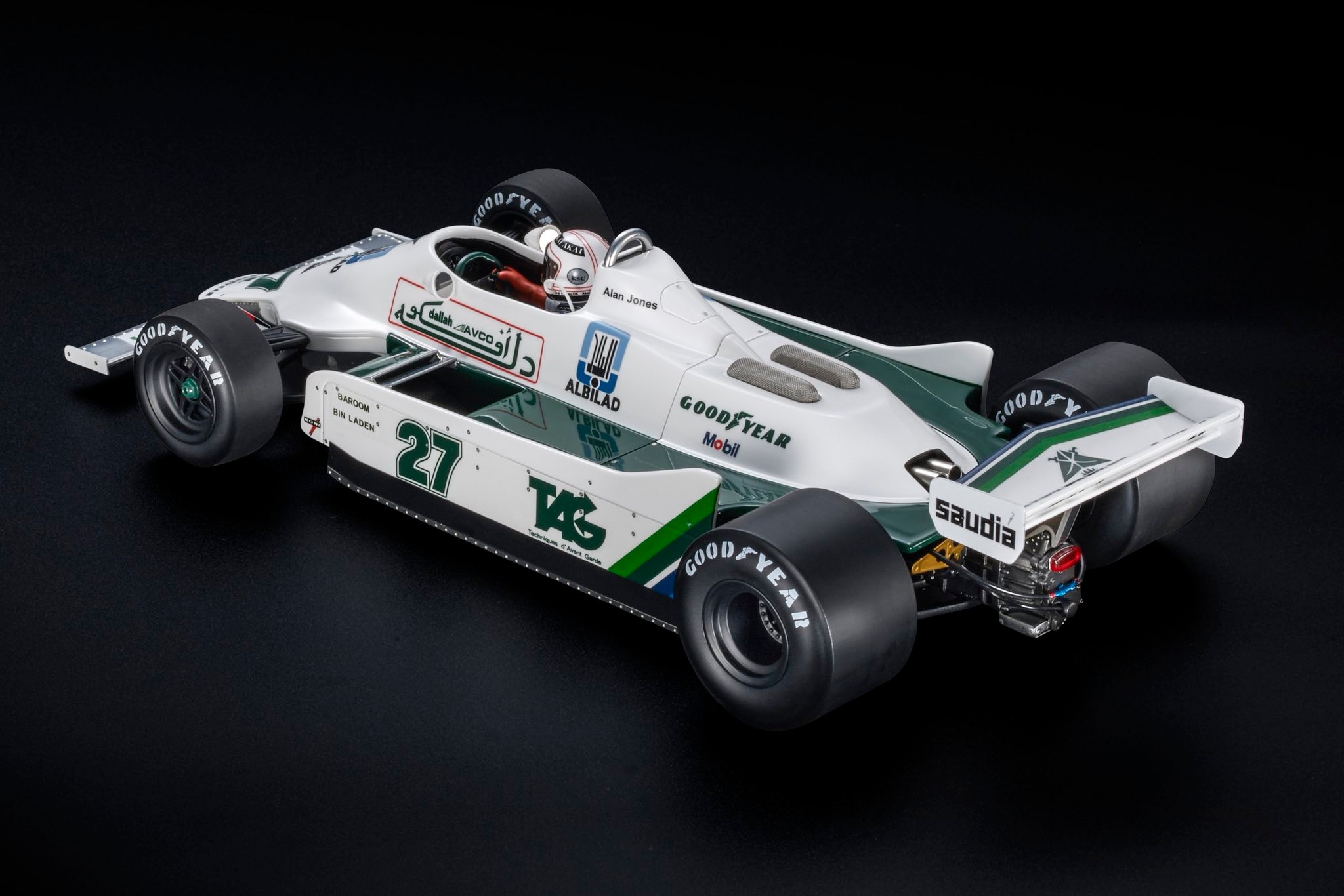 Williams F1 FW07 Ford #27 A.Jones Winner Dutch GP 1979 with Driver Figure 1:18 GP Replicas