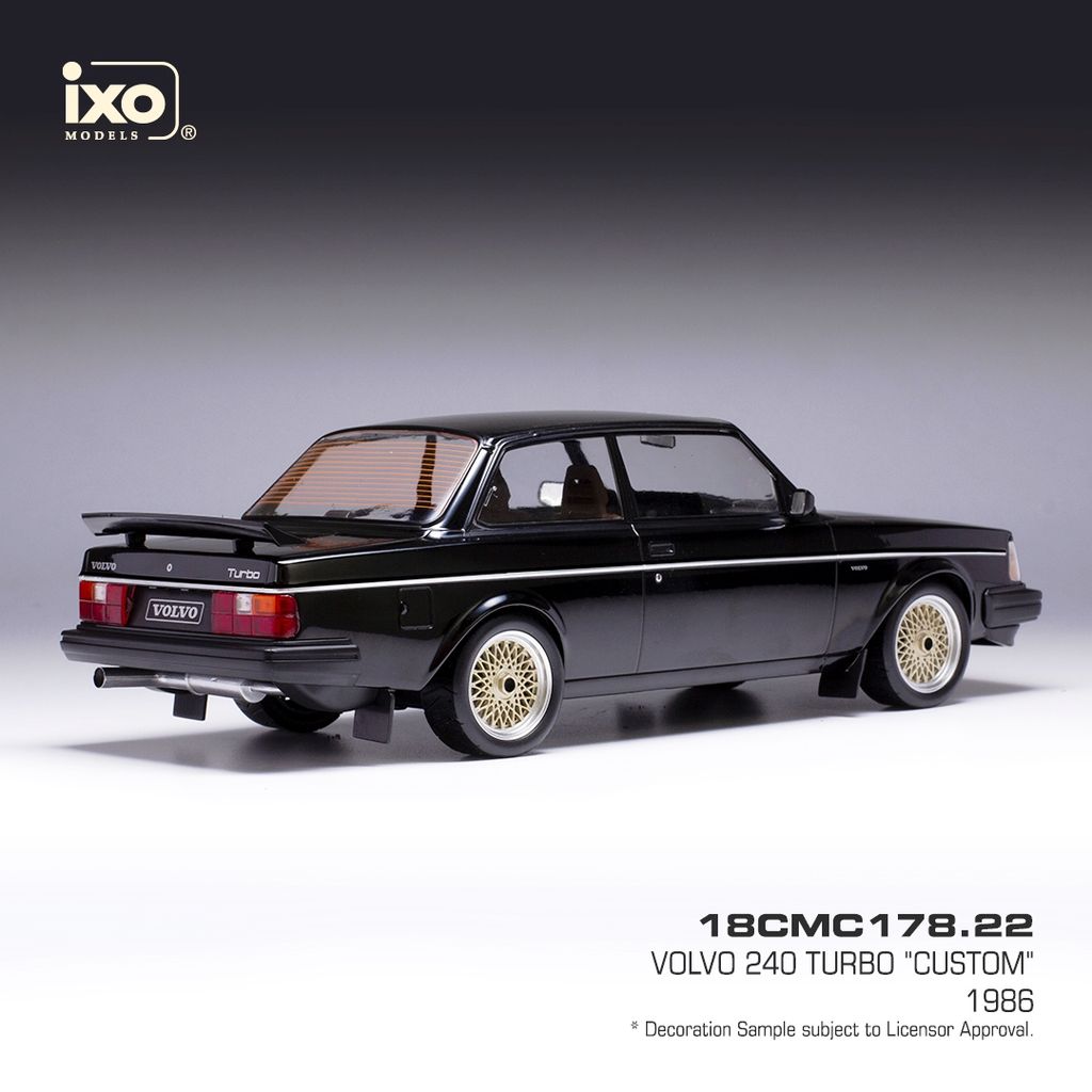 Volvo 240 Turbo Custom 1986 black 1:18 Ixo Models