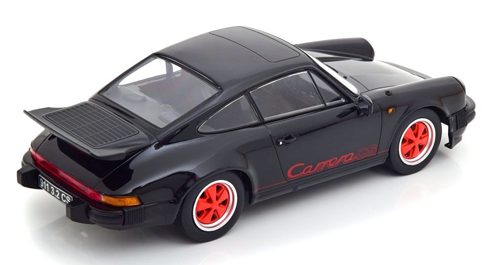 Porsche 911 Carrera 3.2 Clubsport 1989 black/red 1:18 KK Scale
