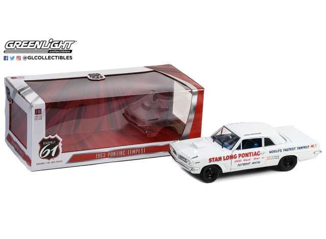 Pontiac Tempest Stan Long Pontiac Detroit Michigan *World's Fastest Tempest* Driven by Stan Antlocer 1:18 Highway 61