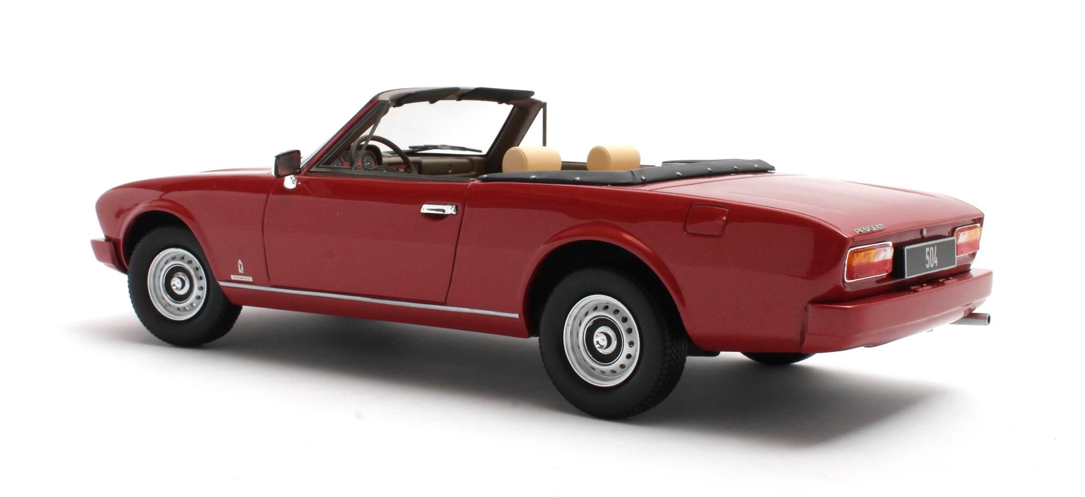 Peugeot 504 Cabriolet Open 1983 red metallic 1:18 Cult Scale Models