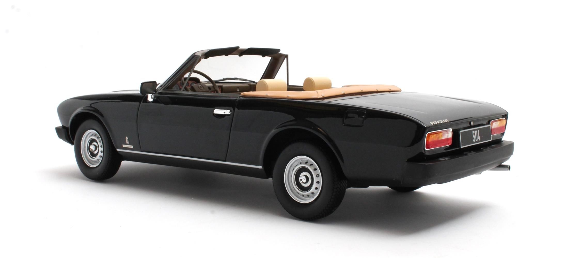 Peugeot 504 Cabriolet Open 1983 black 1:18 Cult Scale Models