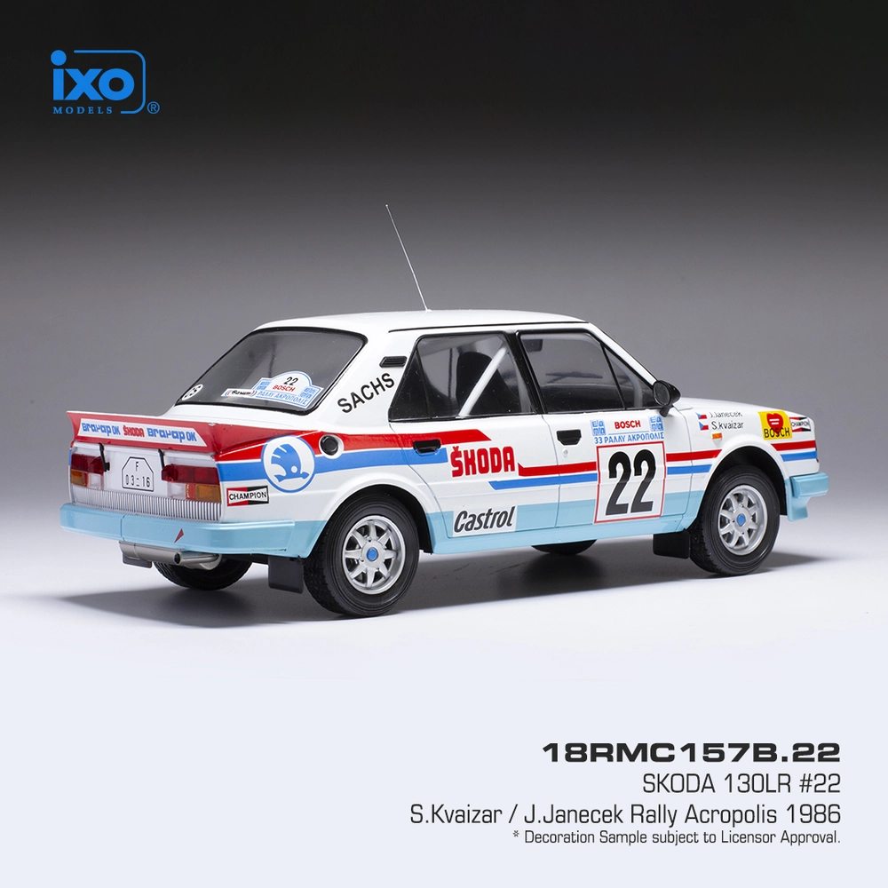 Škoda 130 LR #22 S.Kvaizar/J.Janecek Rallye Acropolis 1986 1:18 Ixo Models