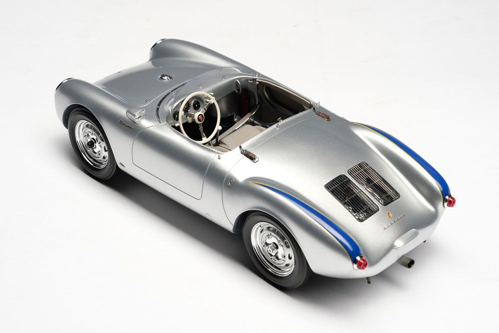 Porsche 550 Spyder 1953 silver 1:18 Amalgam